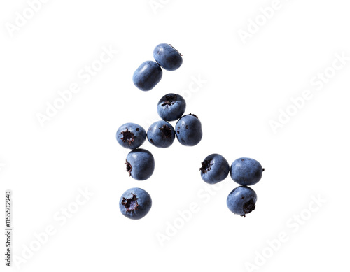 blueberries isolated on white background