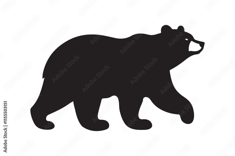 Fototapeta premium Bear vector silhouette artwork