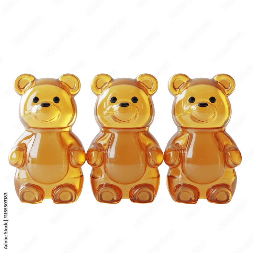 Three Adorable Honey Bears Gummy Candy