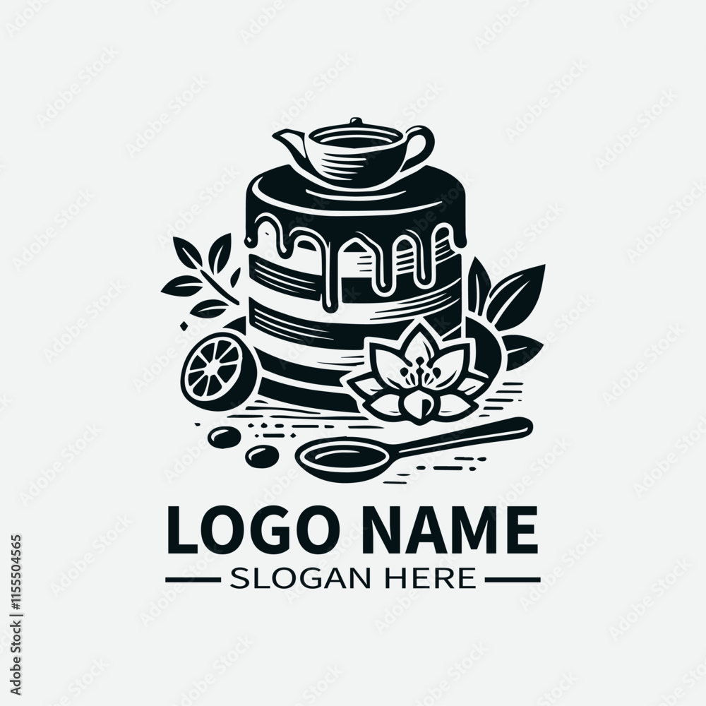 Nian Gao Logo Design, Chinese New Year Cake, Sweet Treats, Traditional Chinese Food, Lunar New Year Nian Gao Logo Design, Chinese New Year Cake, Sweet Treats, Traditional Chinese Food, Lunar New Year