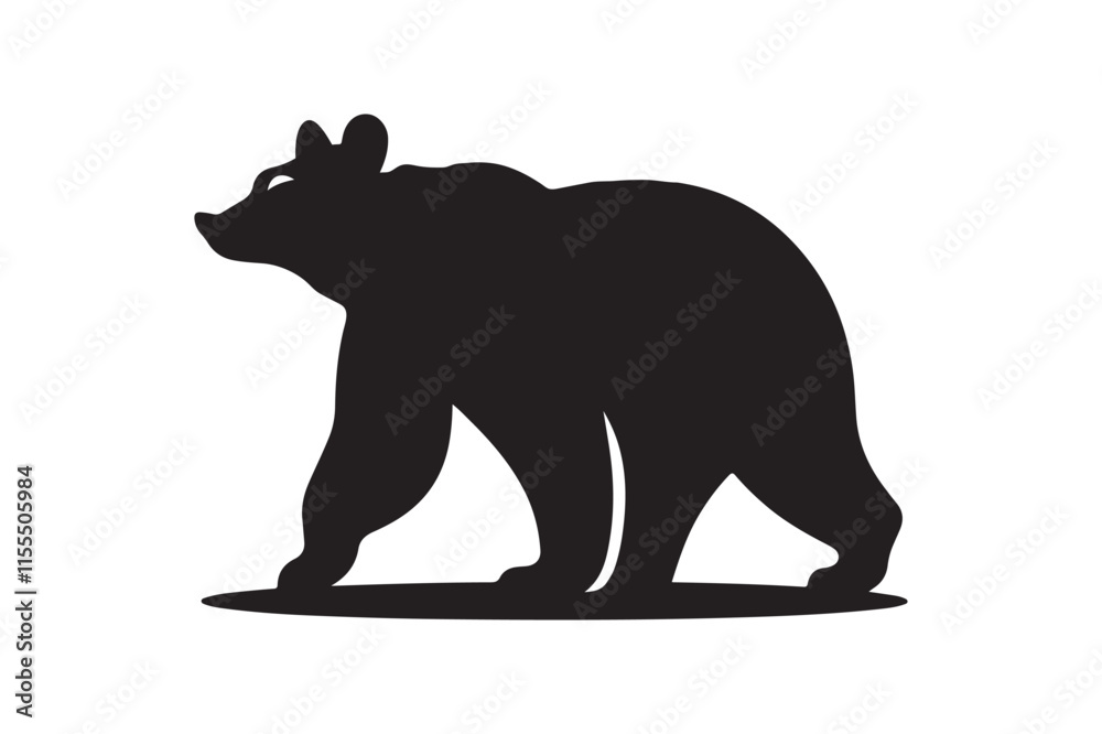 Obraz premium Bear vector silhouette artwork