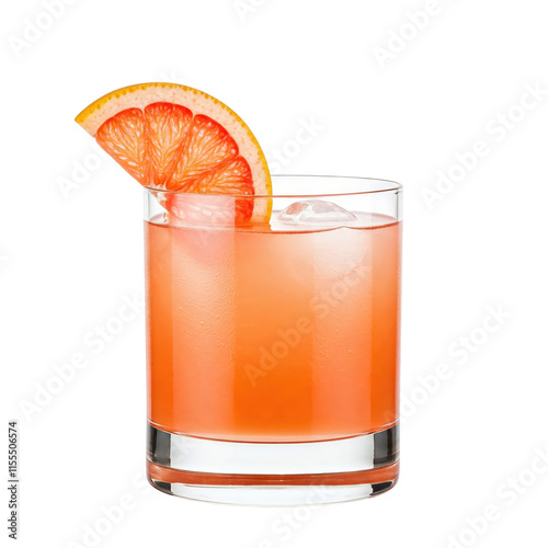 Grapefruit Paloma cocktail isolated on transparent background png