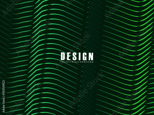 Futuristic green lines abstract background. Geometric green lines form abstract vector background. Green modern background.