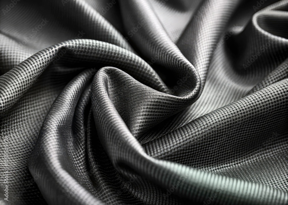 Naklejka premium Black and White Fabric Texture Background - High Resolution Photography, Monochrome Textile, Abstract Fabric Design, Grunge Fabric backdrop