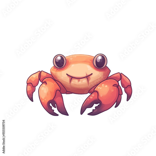 Adorable Cartoon Crab Illustration photo