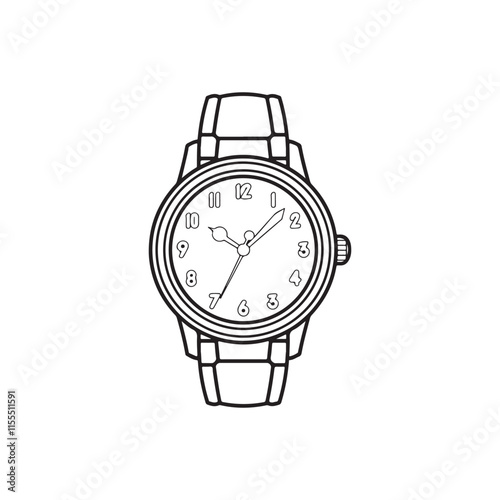 Wrist Watch icon silhouette vector illustration