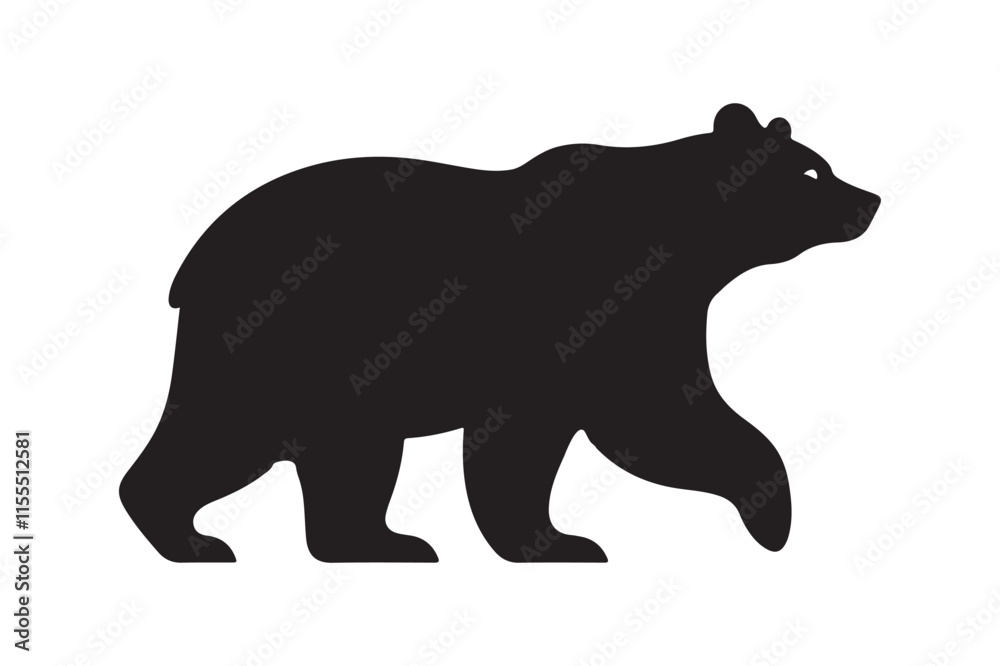 Fototapeta premium Bear vector silhouette artwork