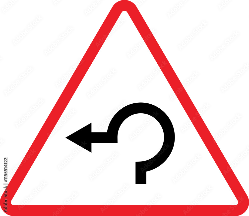 Triangular Traffic road sign board icon. Indicator and warning sign in addition to the hexagonal stop vector collection isolated on transparent background. Inform complicated Turning symbol. Triangular Traffic road sign board icon. Indicator and warning sign in addition to the hexagonal stop vector collection isolated on transparent background. Inform complicated Turning symbol.
