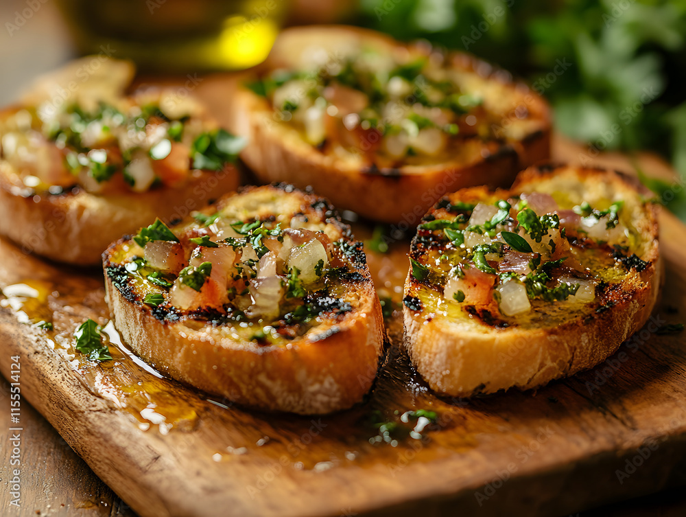 Bruschetta with grilled bread Bruschetta with grilled bread