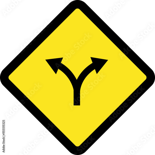 Square traffic road sign board icon warning and indicator sign in addition to the hexagonal stop vector isolated on transparent background. Inform complicated turning. vector illustration.