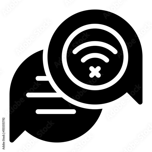 offline chat glyph icon