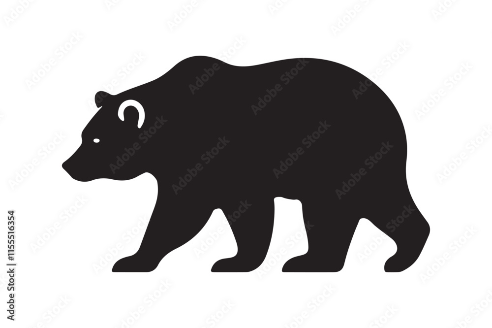 Obraz premium Bear vector silhouette artwork