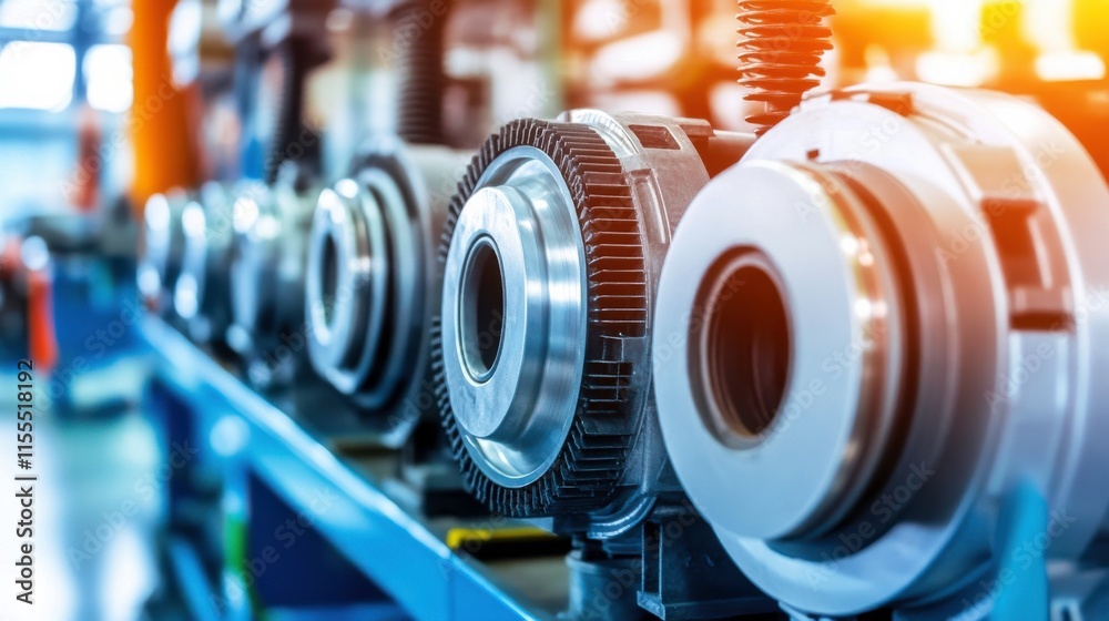 Obraz premium High-Tech Motors in Innovative Workshop Environment