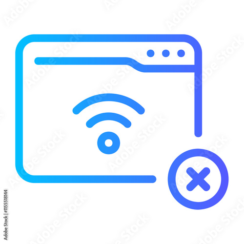 no internet gradient icon