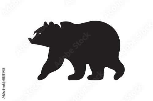 Bear vector silhouette artwork