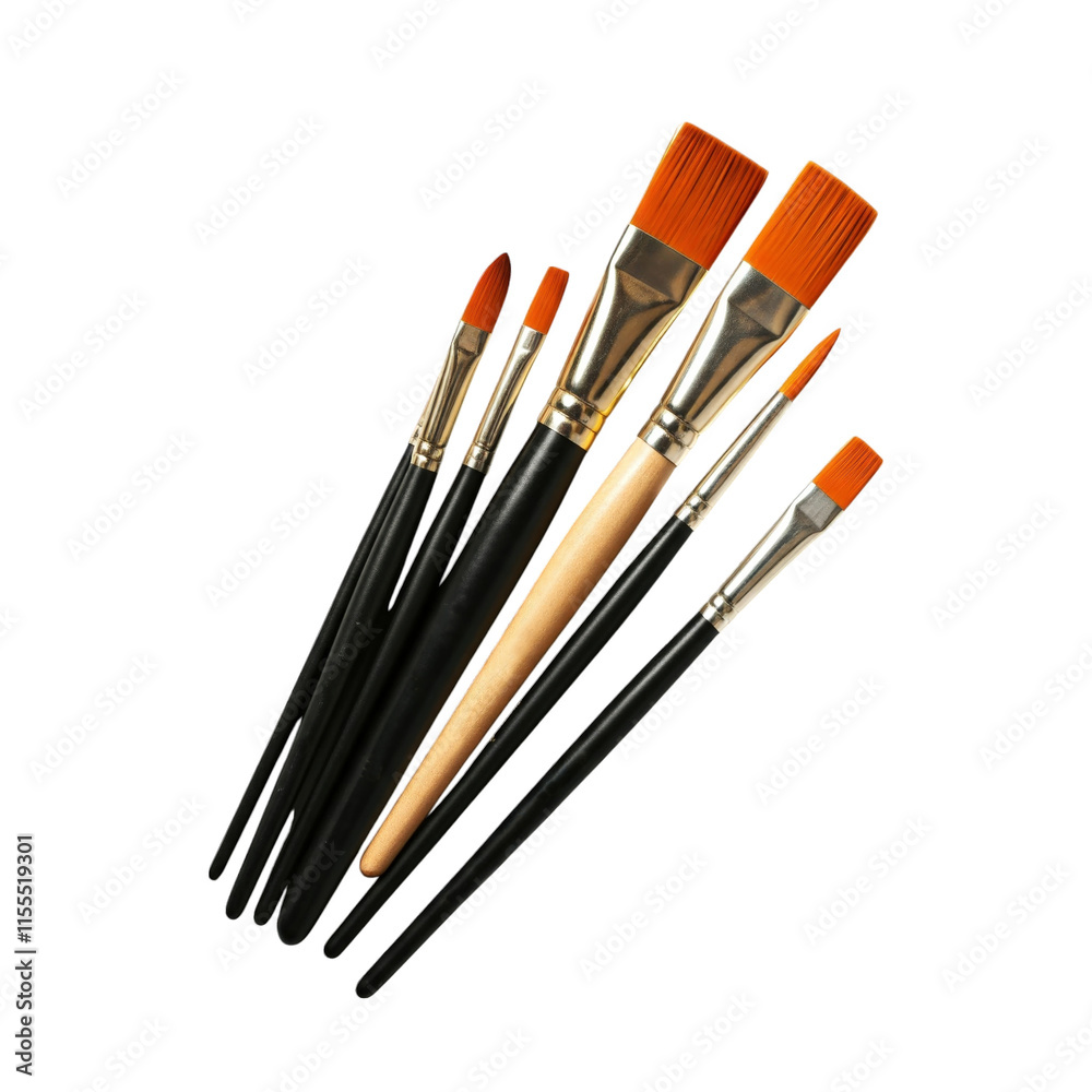 Art brushes isolated on transparent background png