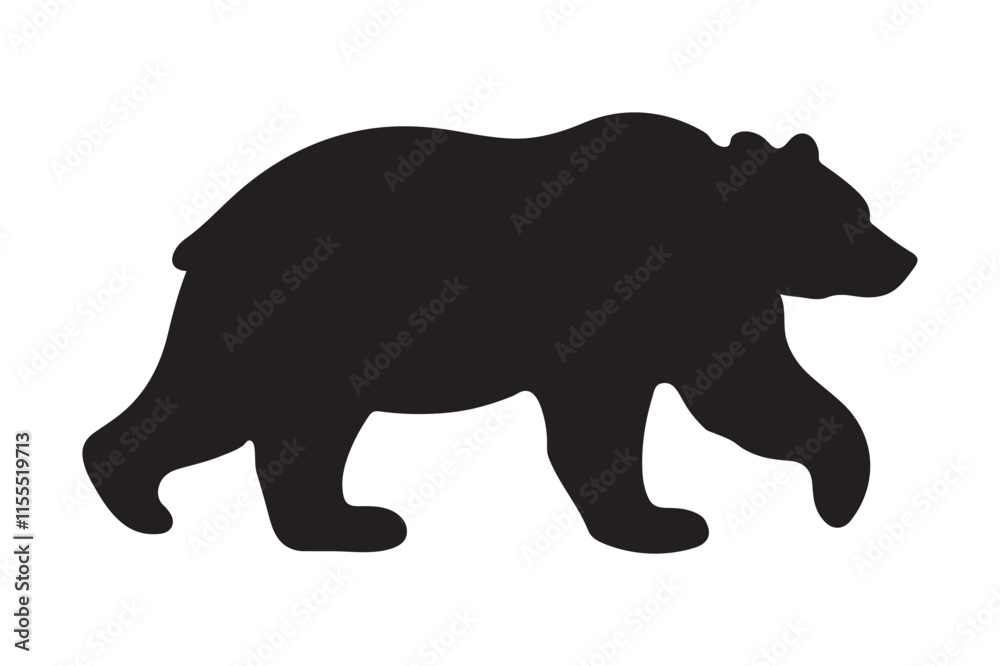 Fototapeta premium Bear vector silhouette artwork