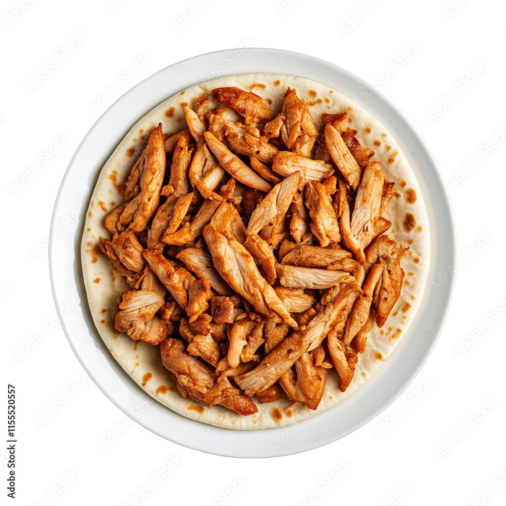 Chicken Shawarma isolated on transparent background png Chicken Shawarma isolated on transparent background png