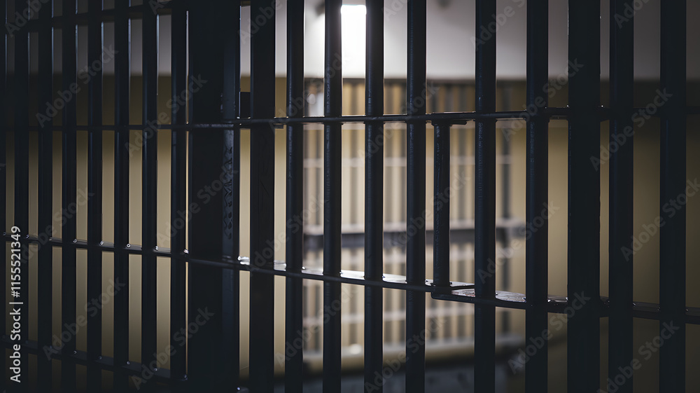 Shadowed Prison Bars: A Symbol of Restraint and Reflection on Freedom's Boundaries Shadowed Prison Bars: A Symbol of Restraint and Reflection on Freedom's Boundaries