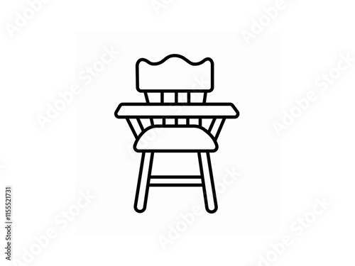 Office chair icon simple illustration chair line iconOffice Armchair Line Icon with Editable Stroke and Pixel Perfect.Chair and Sofa of front view line icon Chair icon set executive chair icon Vector 