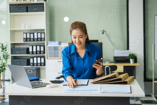 A young businesswoman  financial advisor, skilled in stock market loans, entrepreneurship, and strategic planning, provides expert financial and investment consulting to drive business growth wealth
