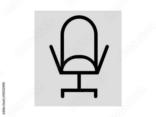 Office chair icon simple illustration chair line iconOffice Armchair Line Icon with Editable Stroke and Pixel Perfect.Chair and Sofa of front view line icon Chair icon set executive chair icon Vector 