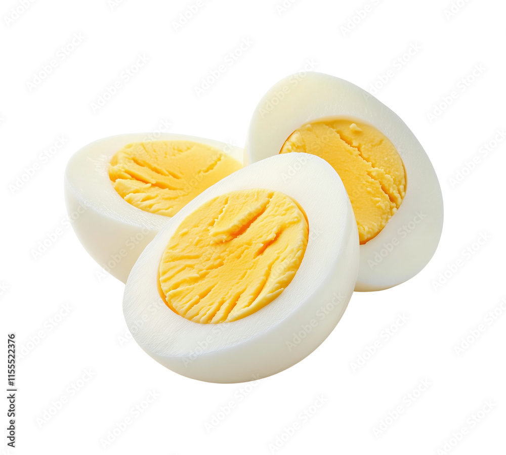 fried egg and boil egg isolated on white background fried egg and boil egg isolated on white background