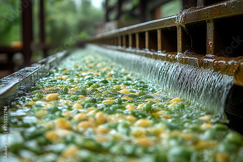 Traditional process of olive oil production, showcasing harvesting, pressing, and bottling stages, Mediterranean agriculture


 photo