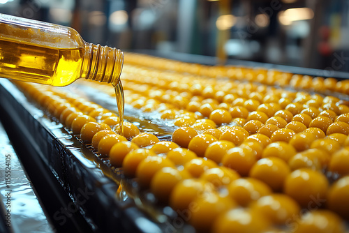 Traditional process of olive oil production, showcasing harvesting, pressing, and bottling stages, Mediterranean agriculture


 photo