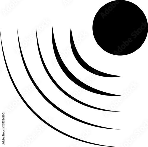 Concentric ripple circles sound waves icon. Seismic Earthquake alert radar. Radial signal sonar wave soundwave rings touch effect or pulse line vector   isolated on transparent background