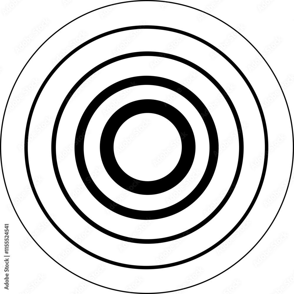 Concentric ripple circles sound waves icon. Seismic Earthquake alert radar. Radial signal sonar wave soundwave rings touch effect or pulse line vector isolated on transparent background Concentric ripple circles sound waves icon. Seismic Earthquake alert radar. Radial signal sonar wave soundwave rings touch effect or pulse line vector isolated on transparent background