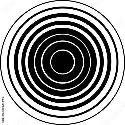 Concentric ripple circles sound waves icon. Seismic Earthquake alert radar. Radial signal sonar wave soundwave rings touch effect or pulse line vector   isolated on transparent background