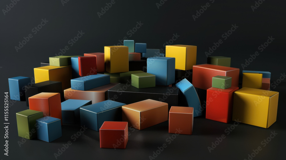 Fototapeta premium abstract geometric cube background