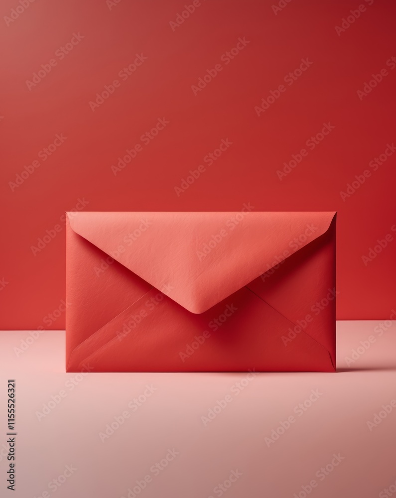 an envelope with a red envelope on a red background an envelope with a red envelope on a red background
