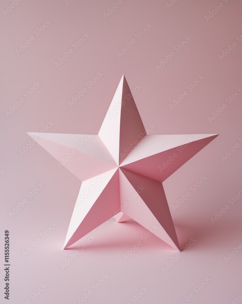 Obraz premium a close up of a pink star on a pink background