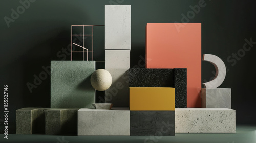 Wallpaper Mural abstract geometric cube background Torontodigital.ca