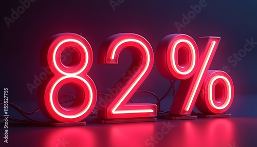 Eighty-Two Percent Off Neon Sign Sale Discount photo