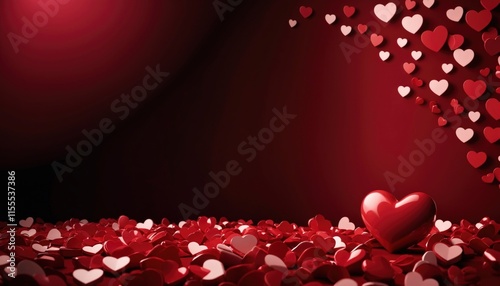 3d  hearts valentine background