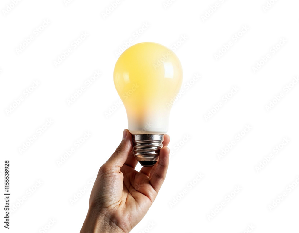 light bulb in hand isolated light bulb in hand isolated