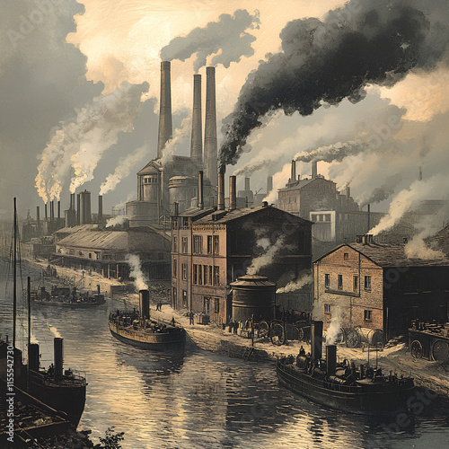 The Industrial Revolution, which began in Britain, marked the transition of the 18th and 19th centuries to industrial societies with steam engines, railways and factories, which promoted urbanization