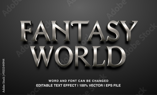 Silver Fantasy World Text Effect 