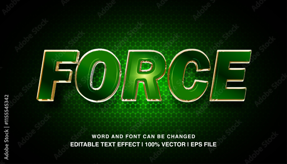 Obraz premium Green Force Text Effect