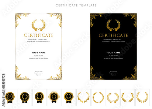 賞状２５４　certificate　award　表彰状　celebration