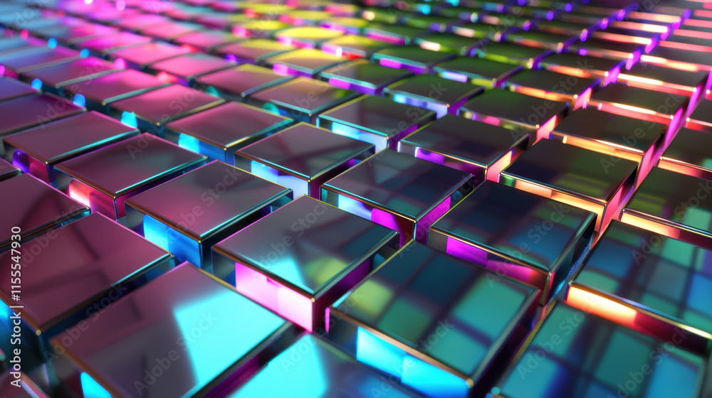 Fototapeta premium Abstract iridescent background design 3d render