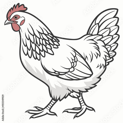 The Brahma chicken is a majestic, large poultry breed known for its friendly nature and impressive size.