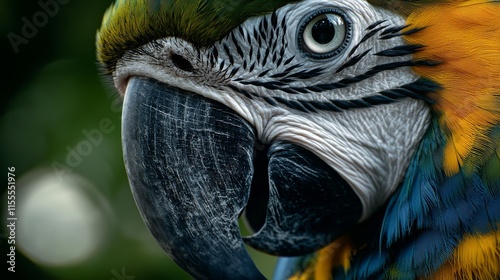 CloseUp of a Colorful Parrot Showcasing Its Vibrant Feathers and Exotic Appeal