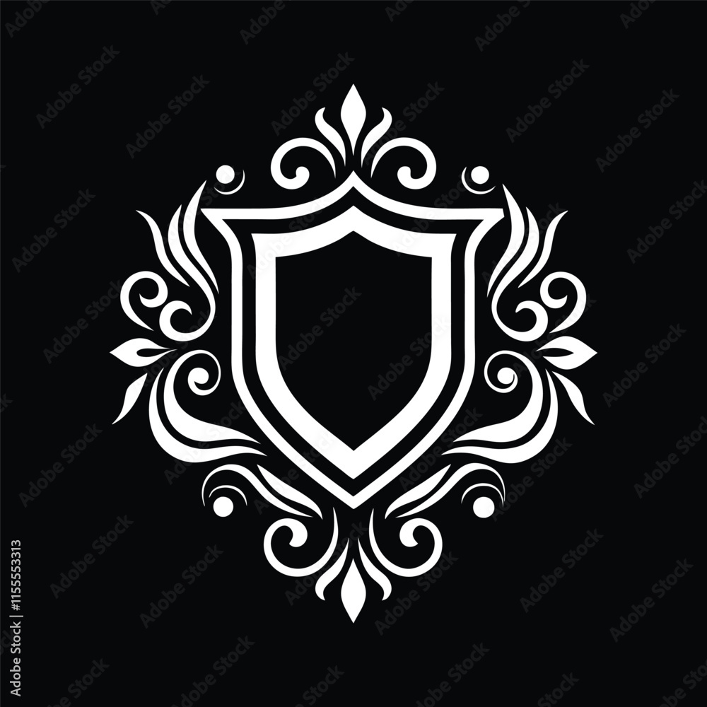 heraldic shield with wings heraldic shield with wings