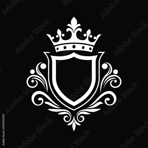 coat of arms with crown and wings