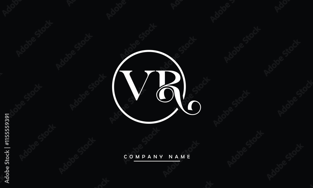 VR, RV, V, R Abstract Letters Logo Monogram VR, RV, V, R Abstract Letters Logo Monogram