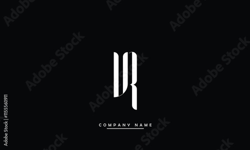 VR, RV, V, R Abstract Letters Logo Monogram